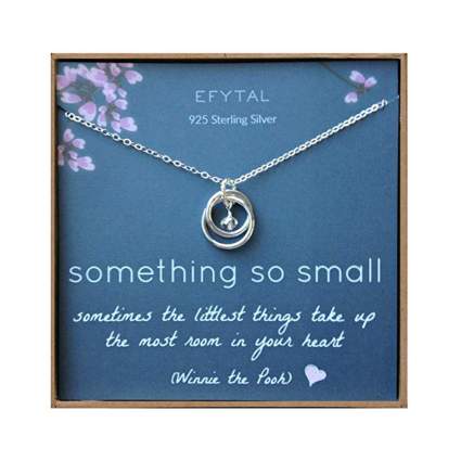 sterling silver new mom necklace