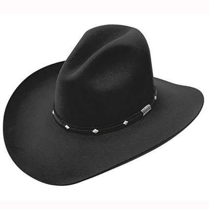 black buffalo felt cowboy hat