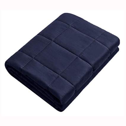 navy weighted blanket